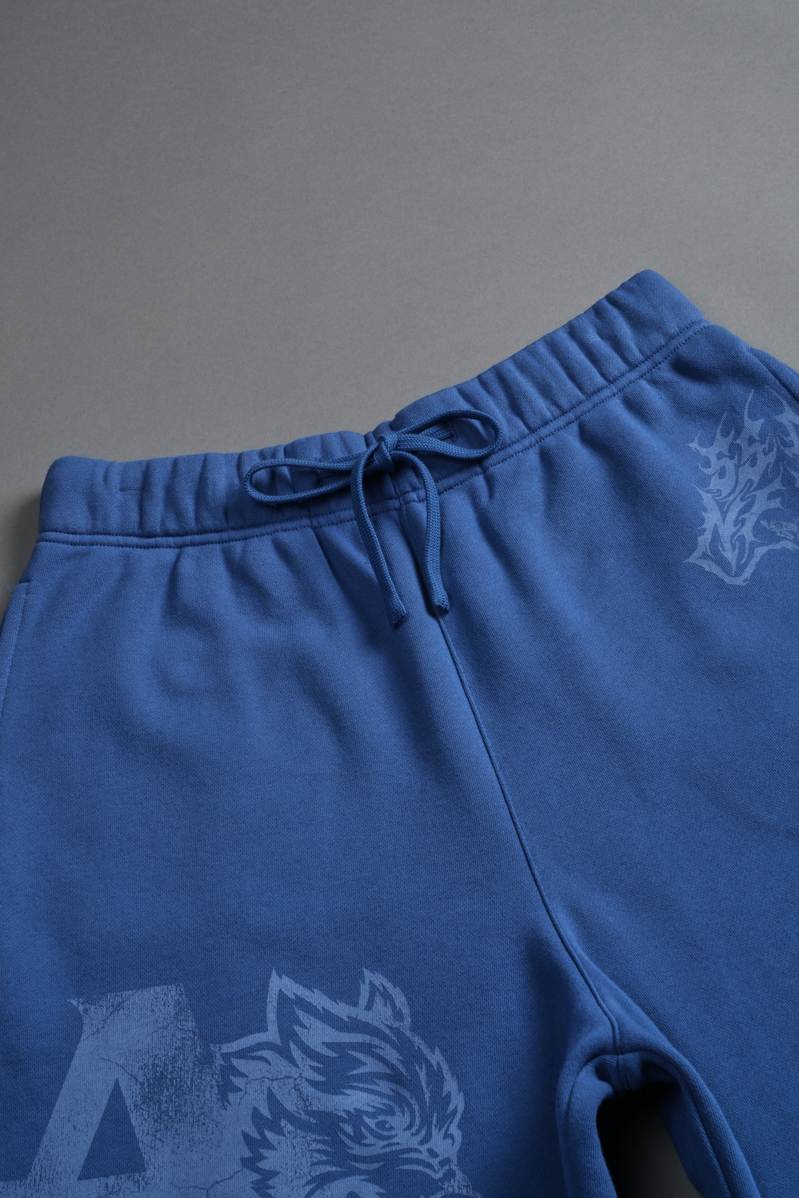 Homage To La Raw Hem Oversized Post Lounge Sweat Shorts in La Blue