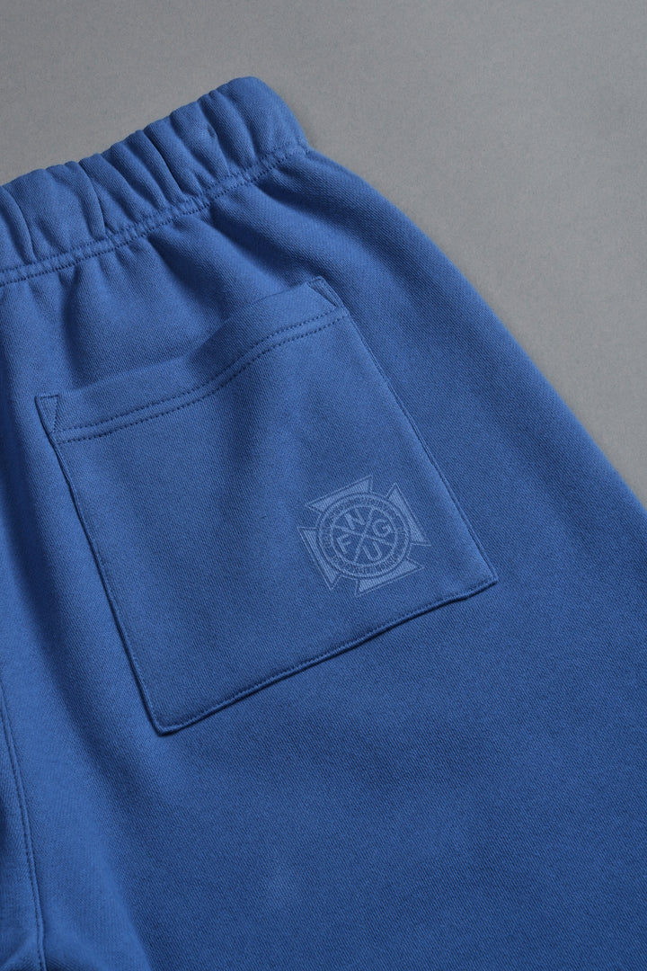 Homage To La Raw Hem Oversized Post Lounge Sweat Shorts in La Blue