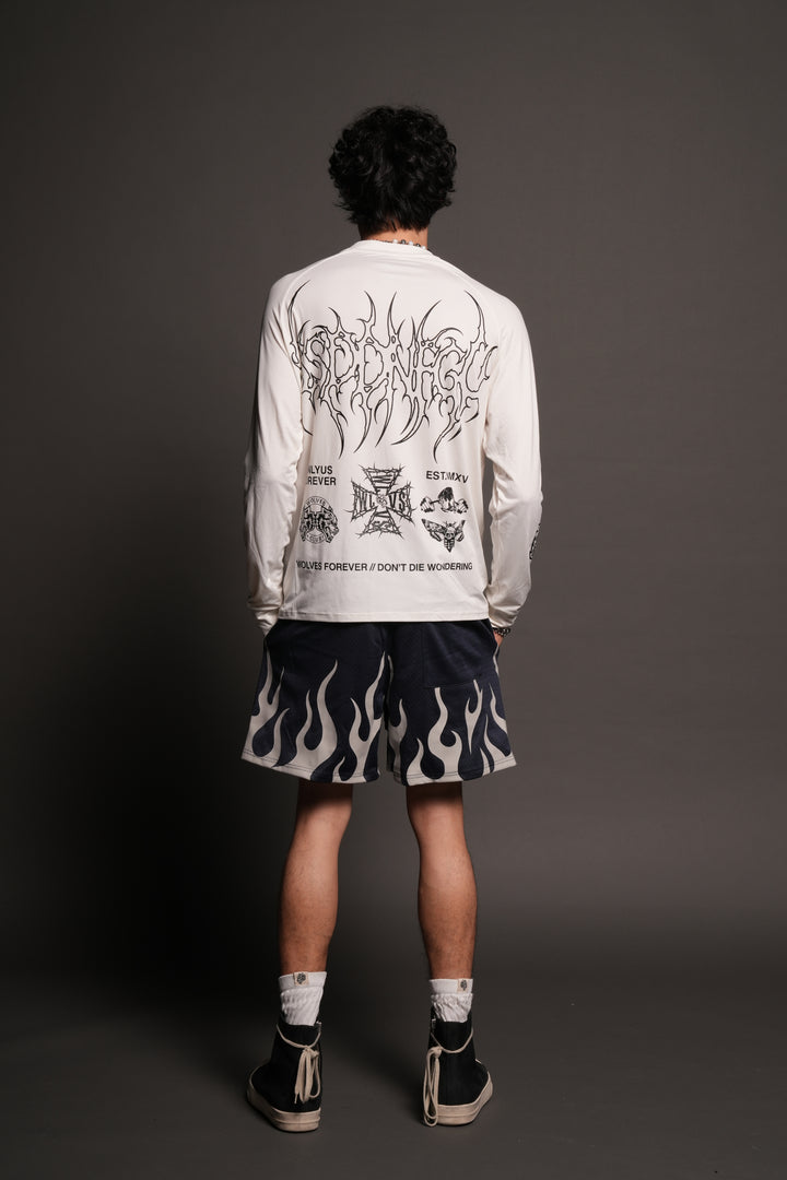 Hesh Mantra Dry Wolf Raglan Ls Tee In White