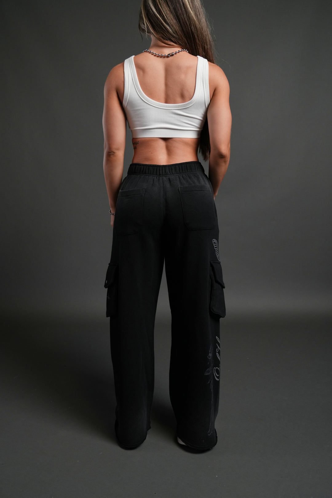 Fallen Cherub Durst Cargo Sweats in Black Drift Wash