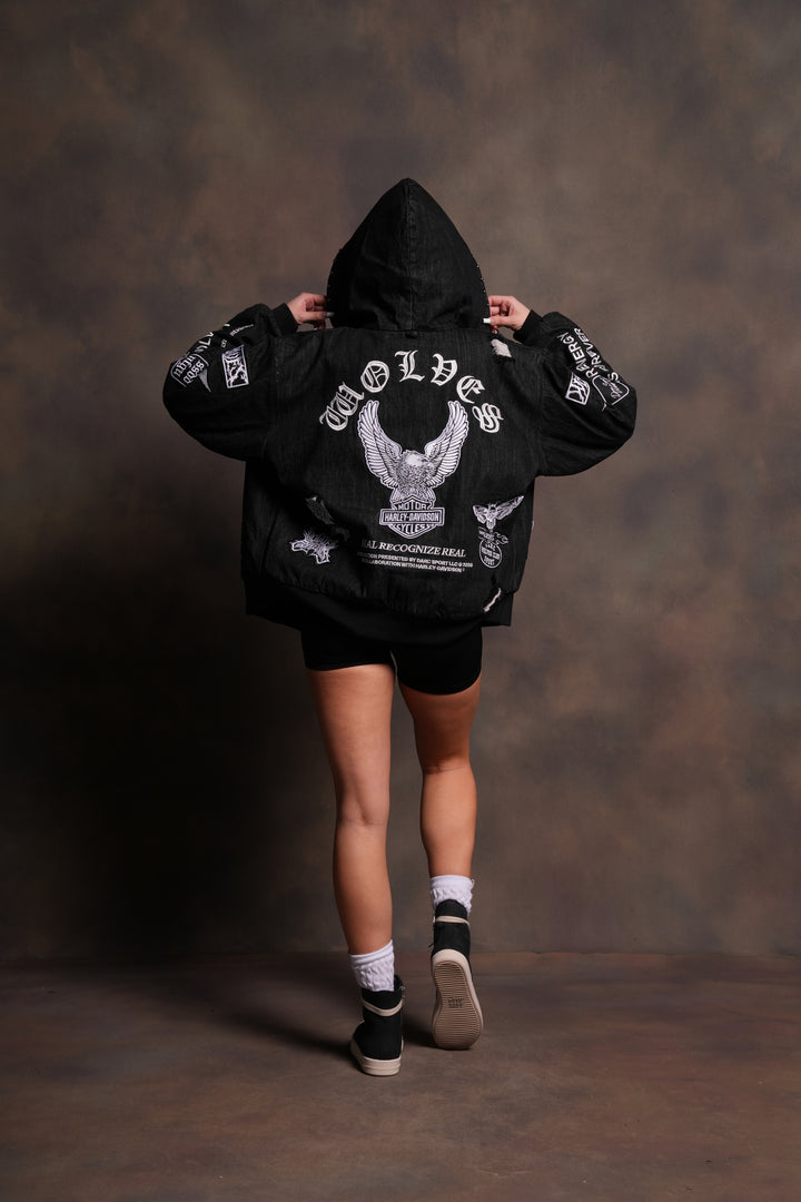 Brotherhood Unisex Cooper Bomber Jacket in Black