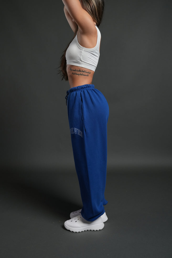 Wolf Loyalty Lightweight Lounger Sweat Pants in Cobalt Blue