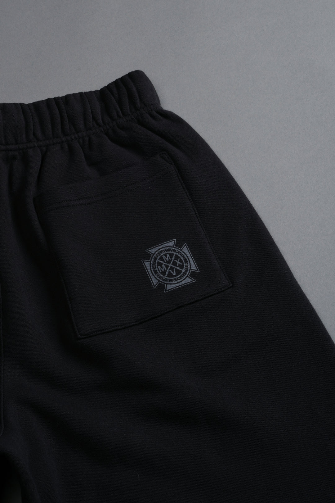 Homage To La Raw Hem Oversized Post Lounge Sweat Shorts in Black