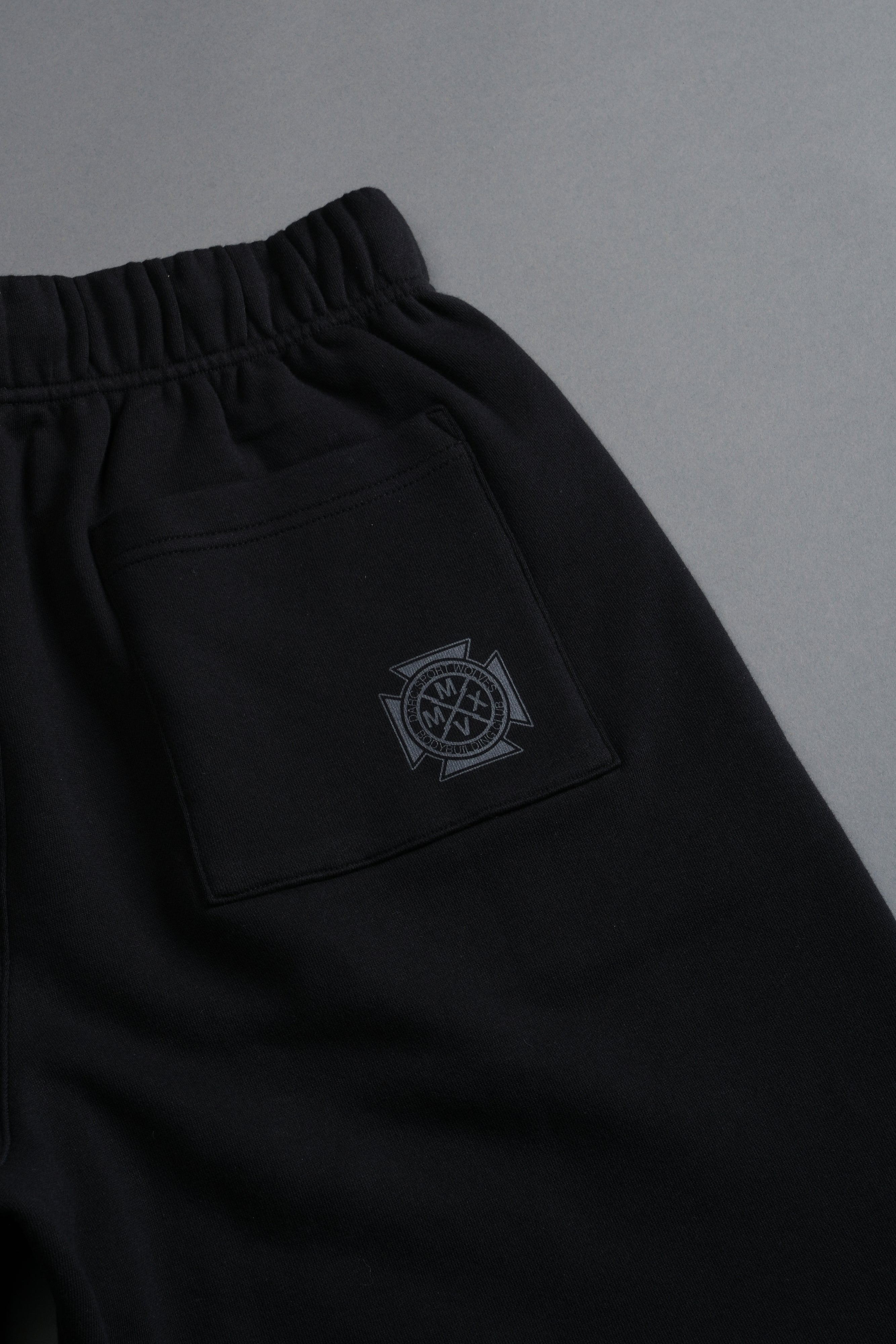 Homage To La Raw Hem Oversized Post Lounge Sweat Shorts in Black