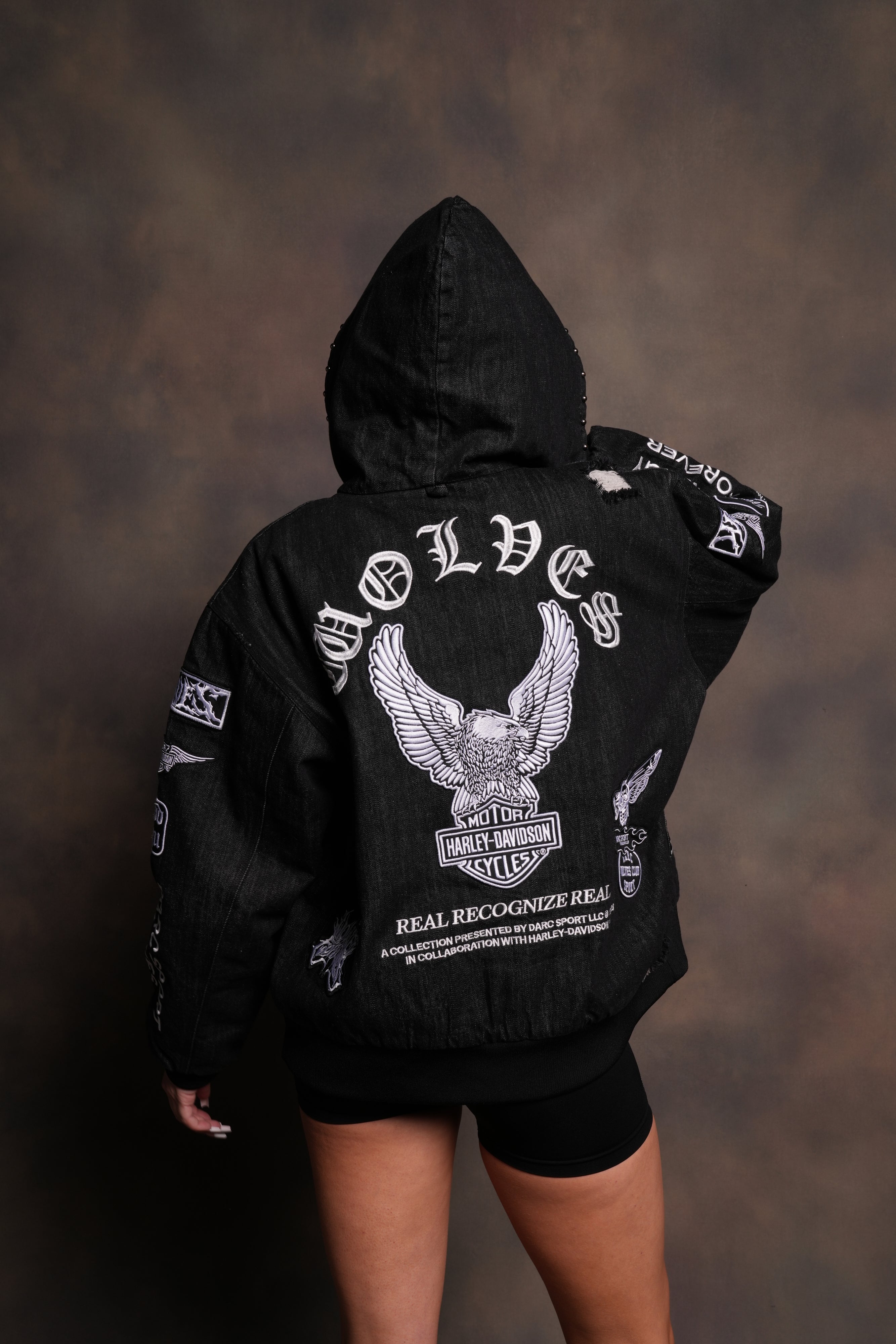 Brotherhood Unisex Cooper Bomber Jacket in Black