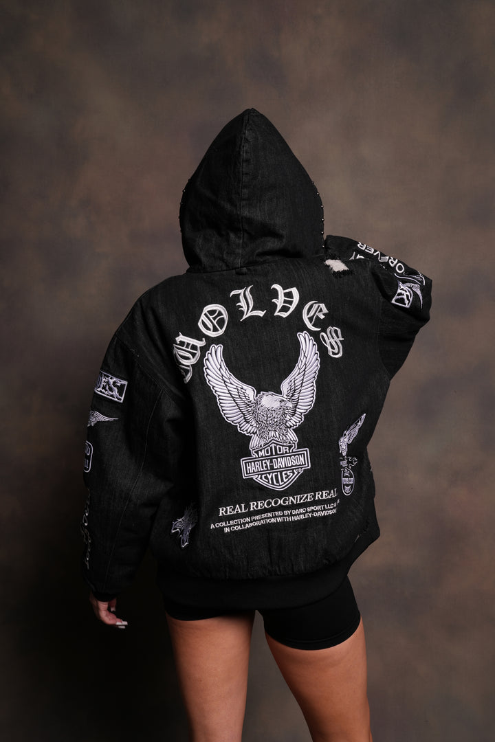 Brotherhood Unisex Cooper Bomber Jacket in Black