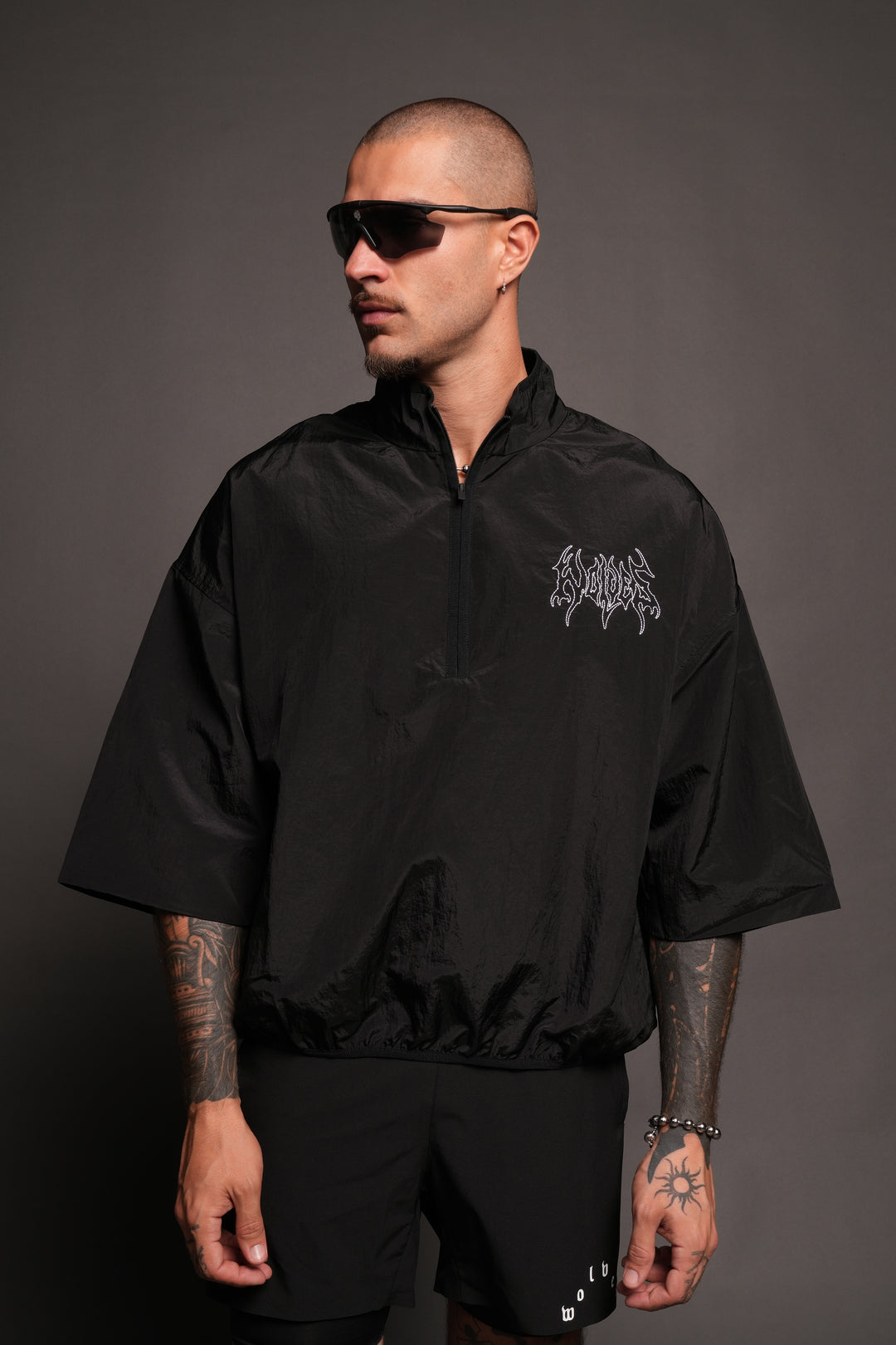 Hesh Forever V2 Mcguire Nylon Pullover In Black