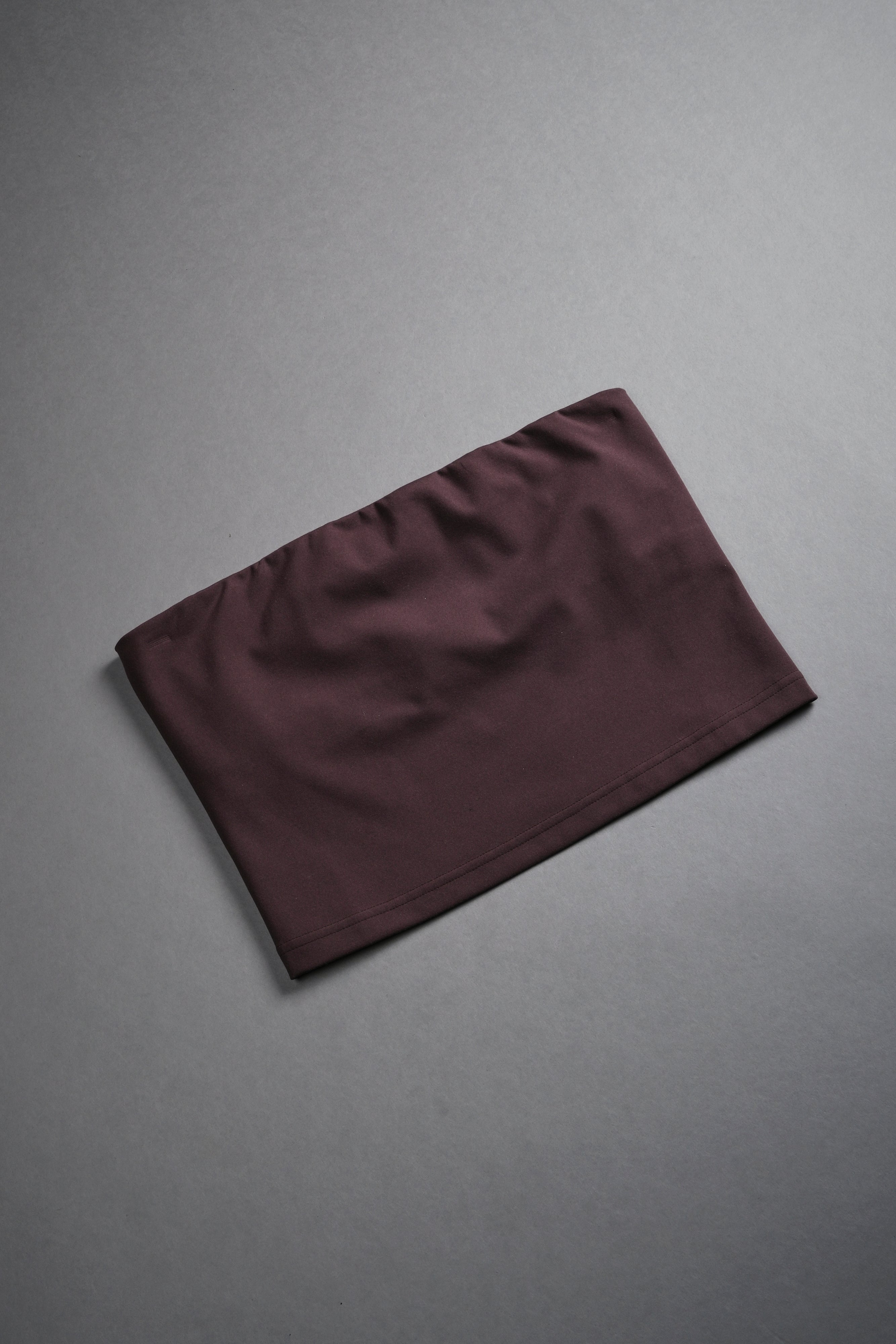 Single Wolf "Nova" Longline Bandeau Top in Darc Garnet
