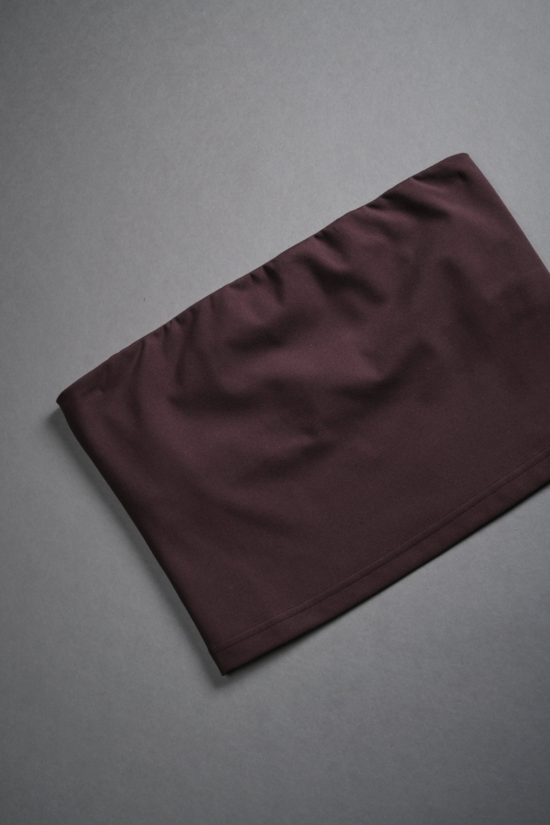 Single Wolf "Nova" Longline Bandeau Top in Darc Garnet