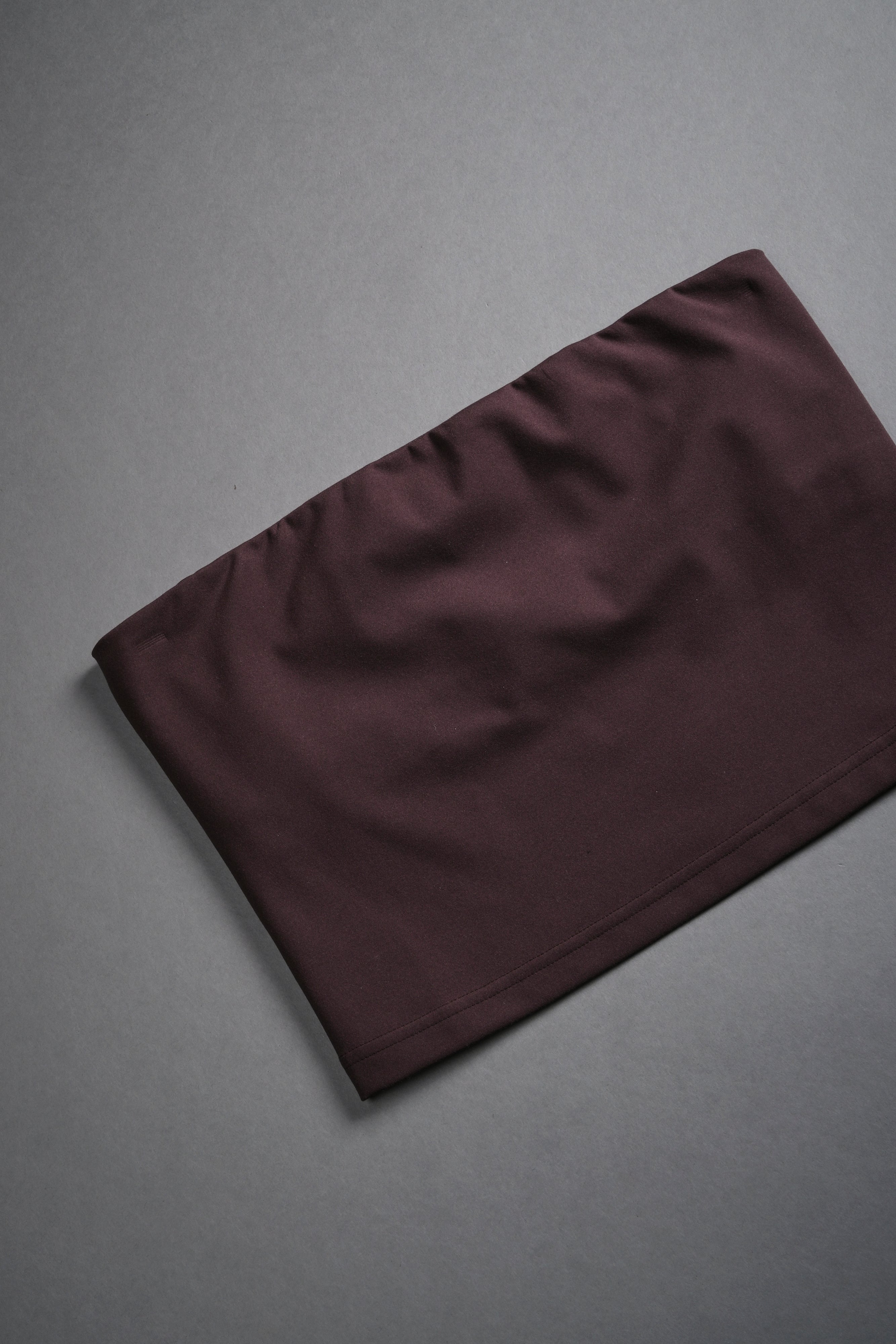Single Wolf "Nova" Longline Bandeau Top in Darc Garnet