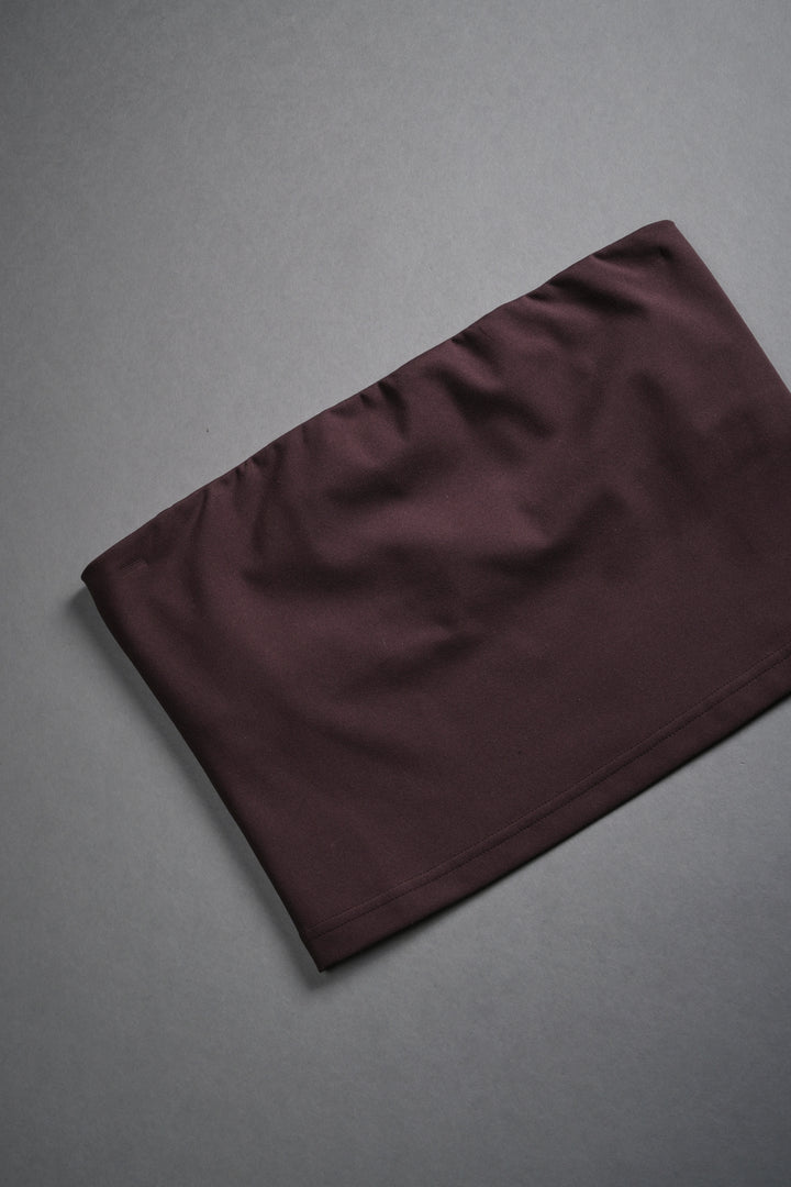 Single Wolf "Nova" Longline Bandeau Top in Darc Garnet