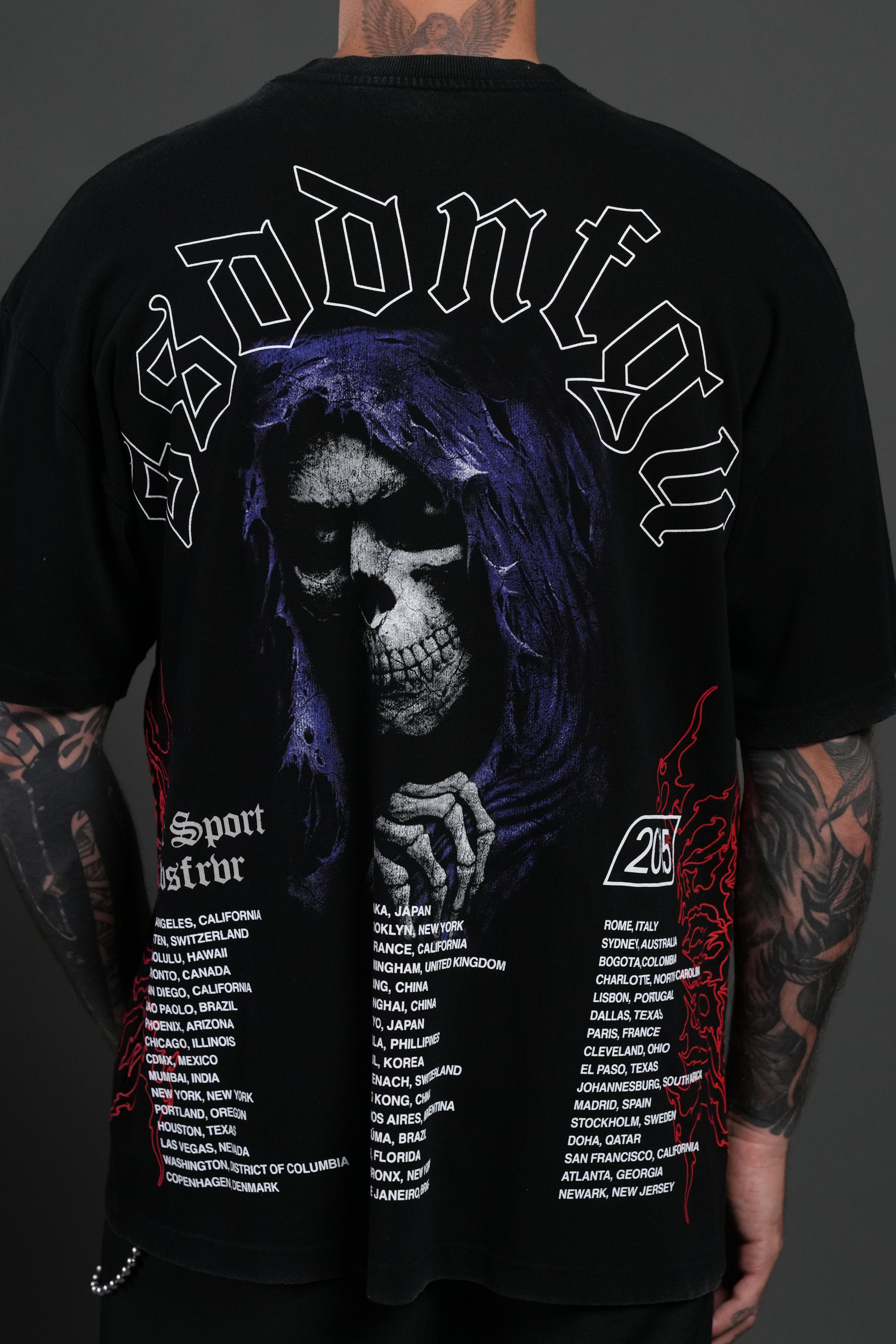 Reaper Tour Premium Oversized Tee in Black