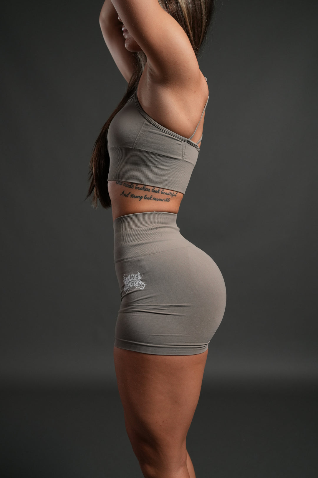 WLVS FRVR Hesh "Stella" Soft Seamless Shorts in Taupe