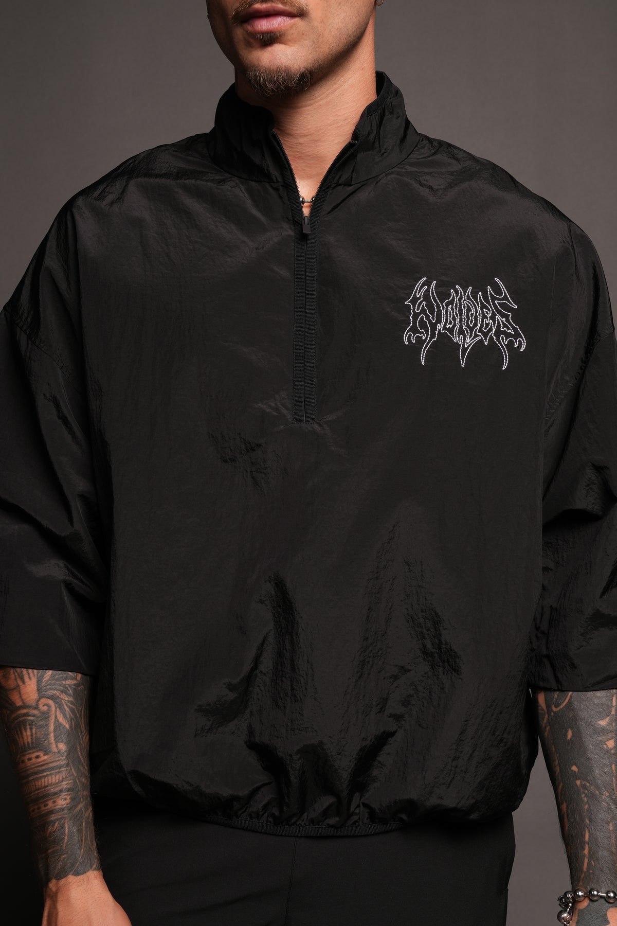 Hesh Forever V2 Mcguire Nylon Pullover In Black