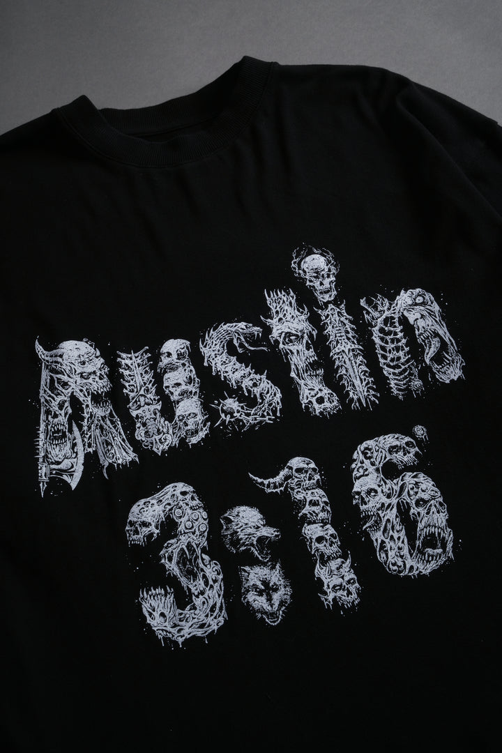 Stone Cold Riddick Premium Oversized Tee in Black