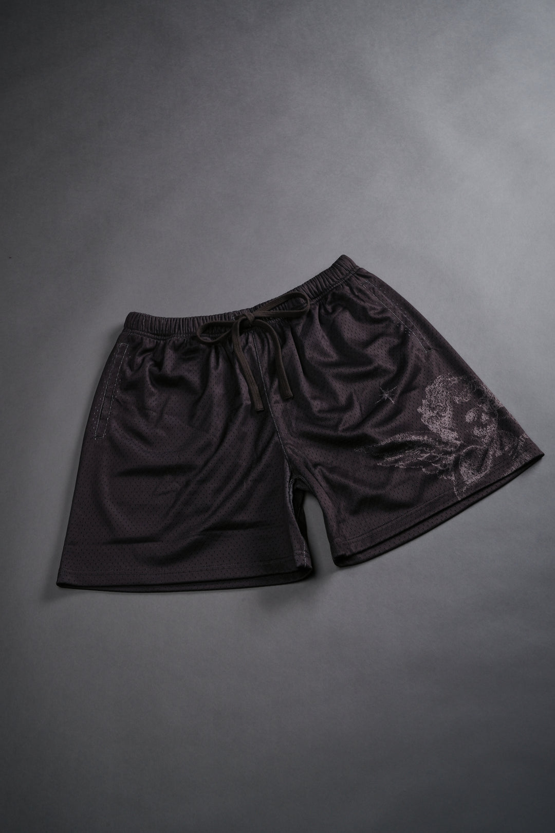 Sacred Flash Mesh Shorts in Darc Brown