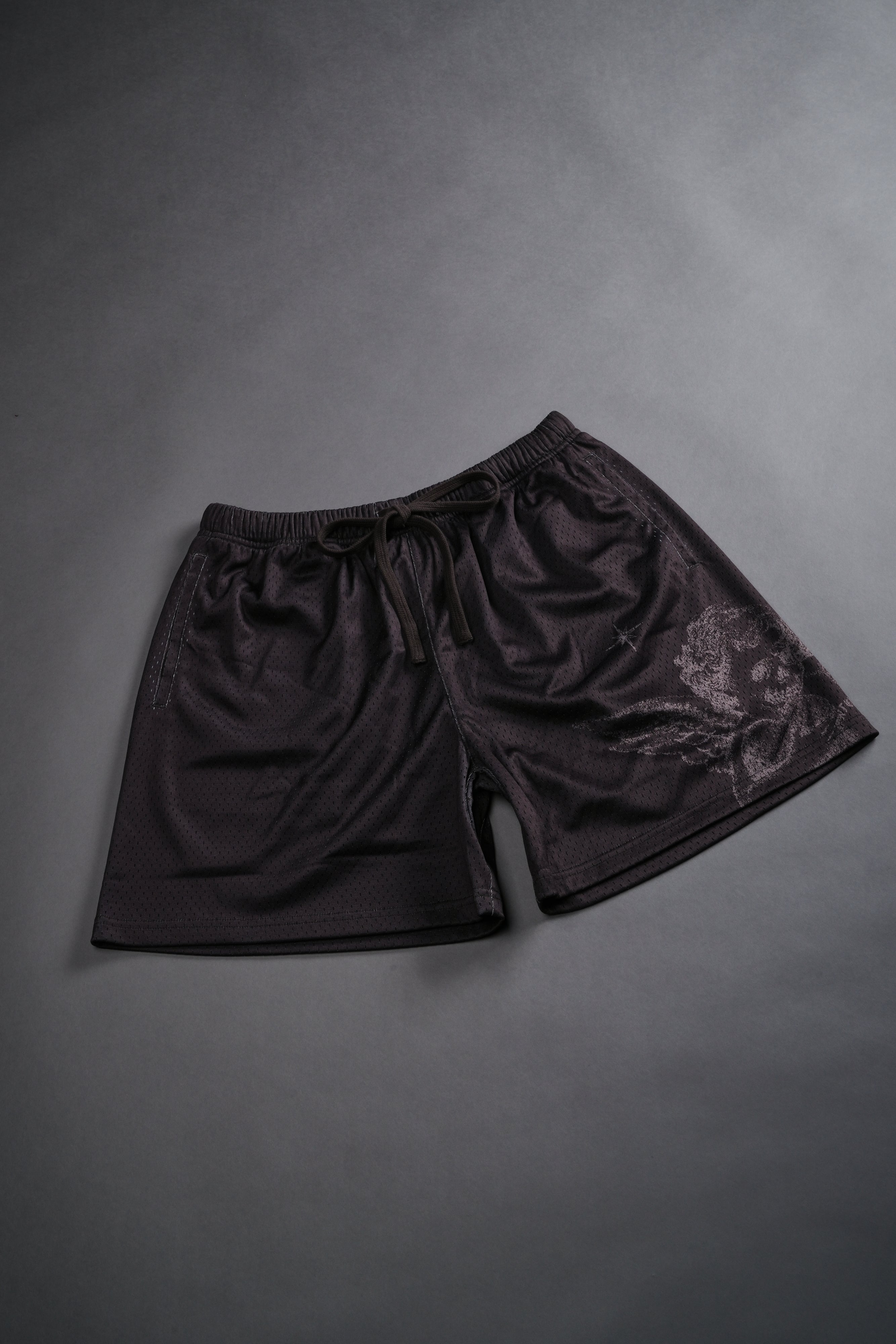 Sacred Flash Mesh Shorts in Darc Brown