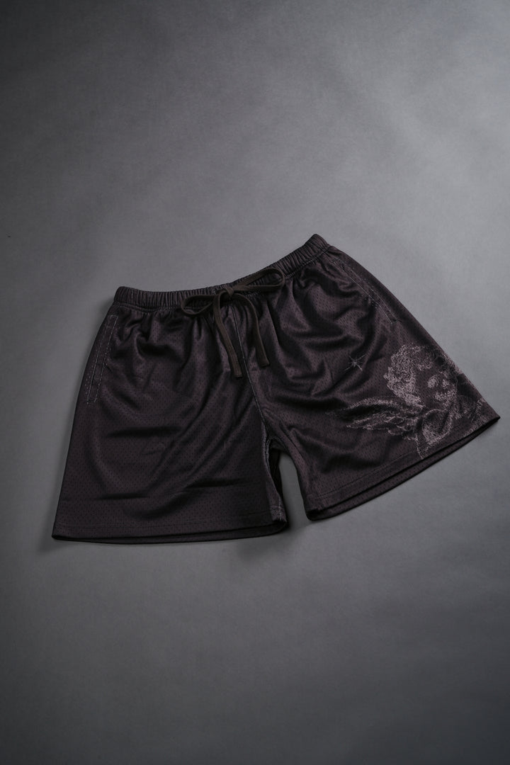 Sacred Flash Mesh Shorts in Darc Brown
