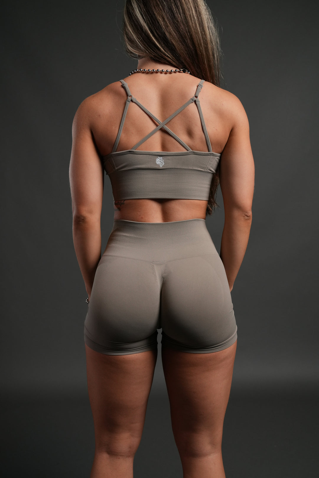 WLVS FRVR Hesh "Stella" Soft Seamless Shorts in Taupe