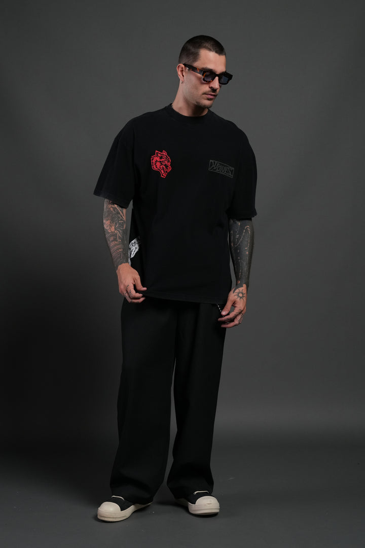 Wolves Valor Premium Oversized Tee in Black