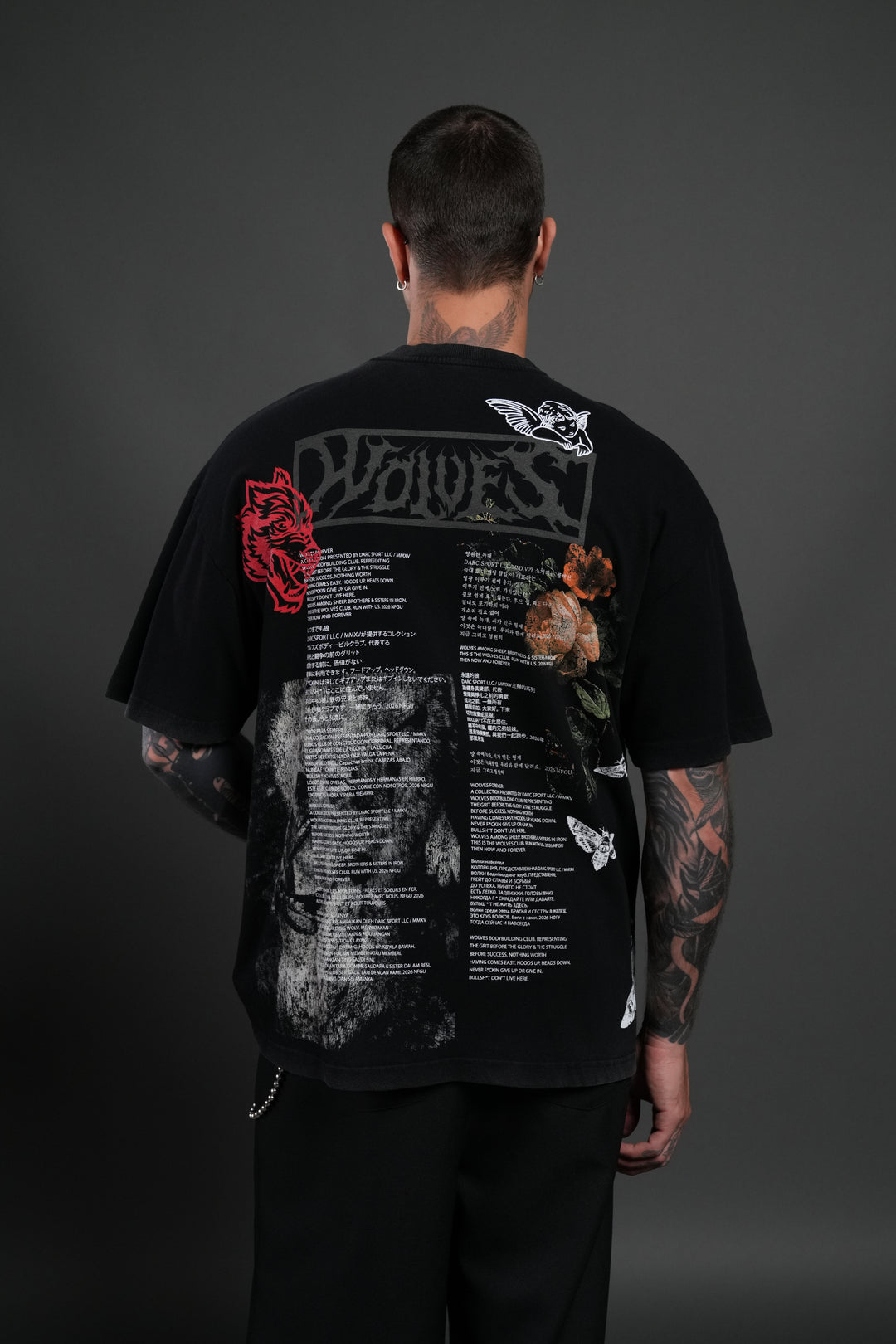 Wolves Valor Premium Oversized Tee in Black