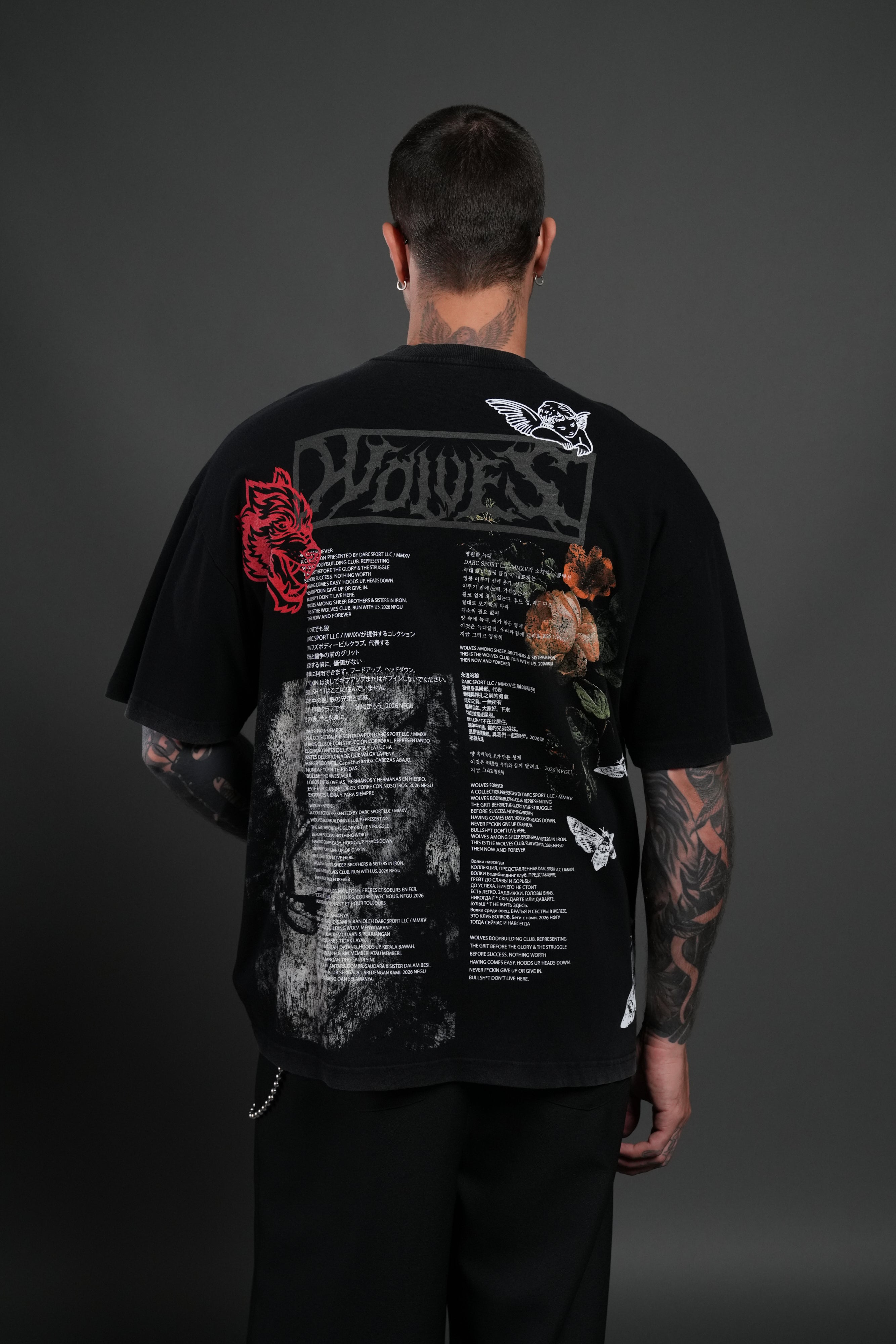Wolves Valor Premium Oversized Tee in Black
