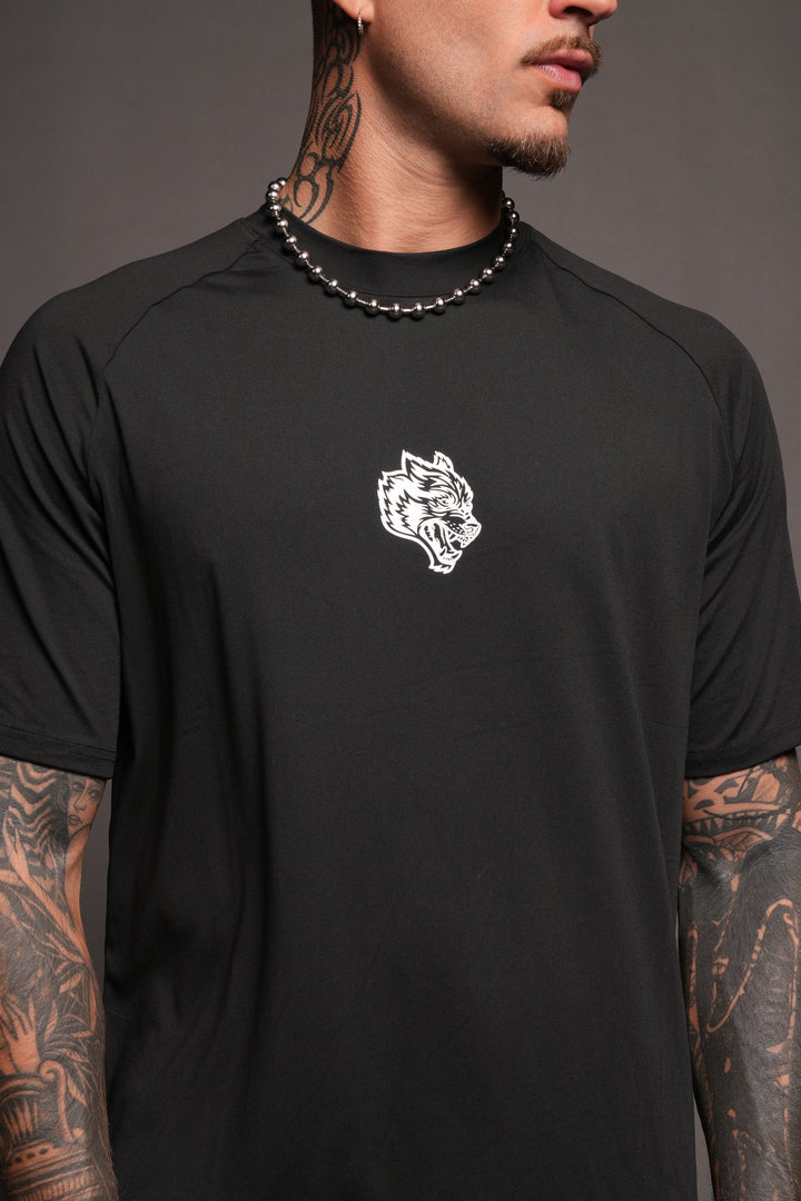 Wolves Pyramid V2 Dry Wolf Raglan Ss Tee In Black