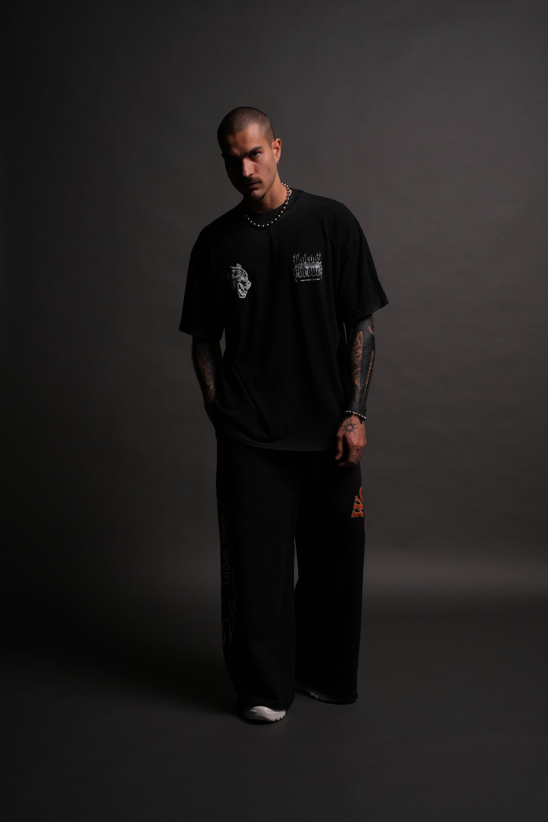 Death Wolf "Premium" Oversized Tee in Black