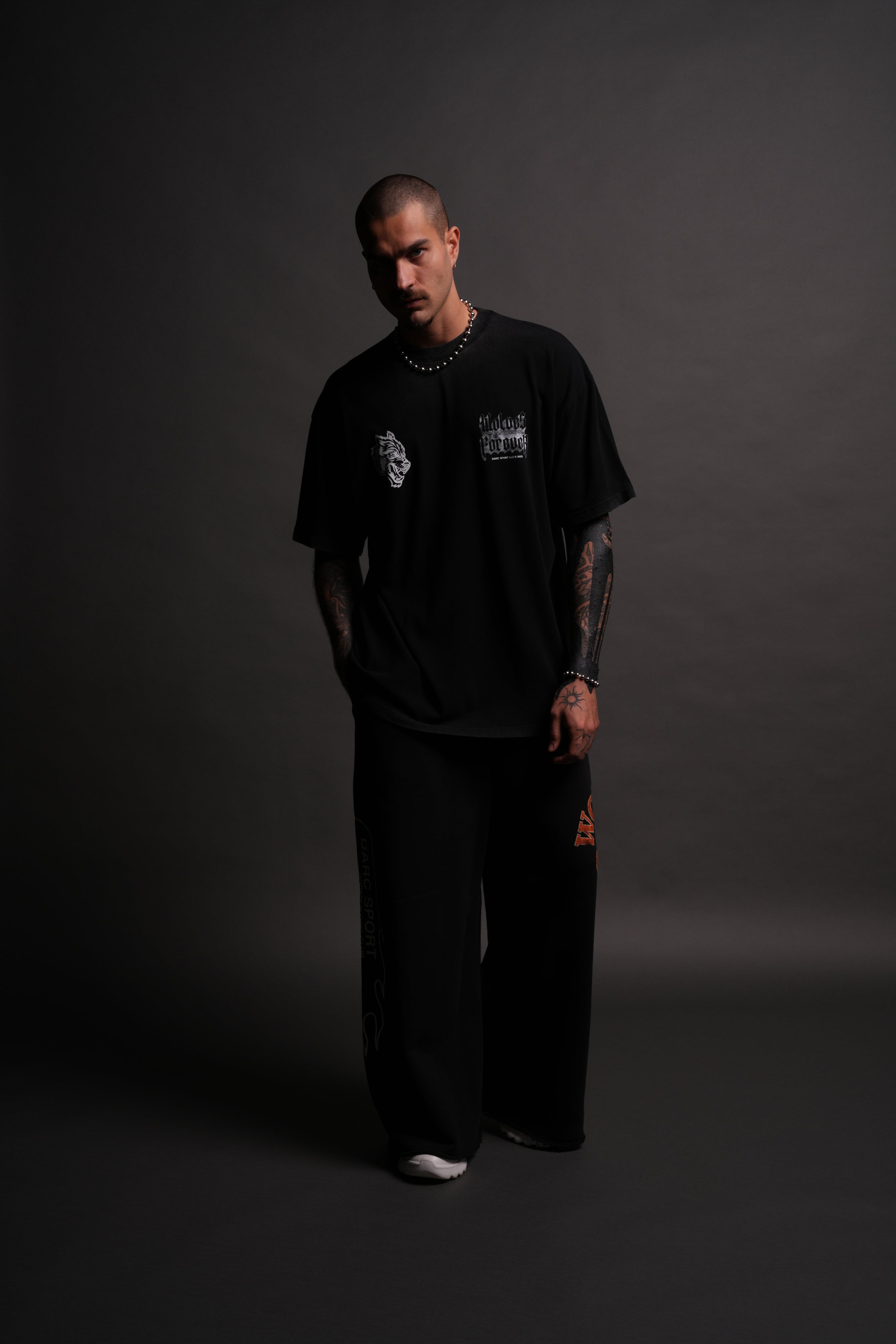 Death Wolf "Premium" Oversized Tee in Black