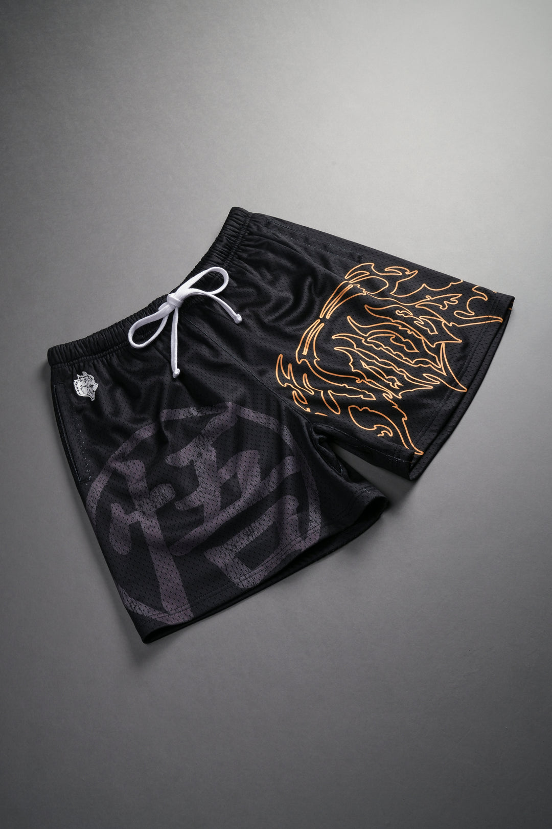 Go Wolves Mesh Shorts in Black