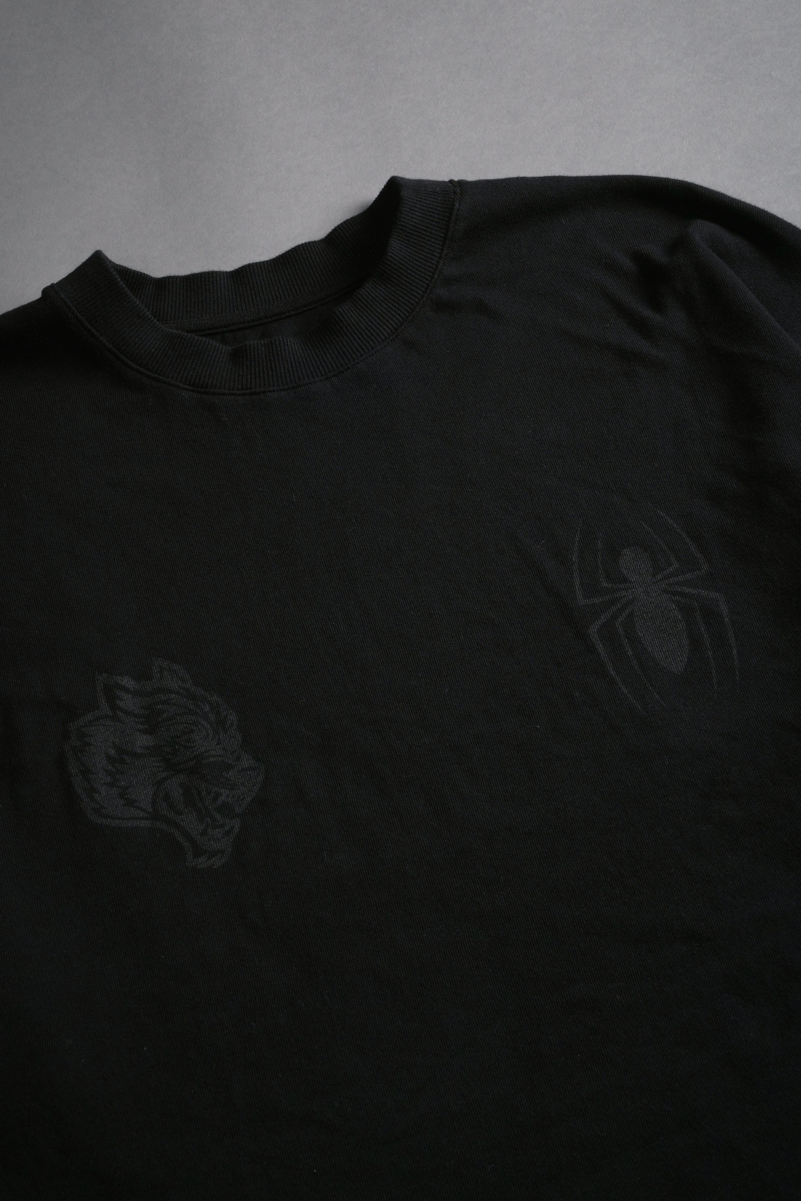 Webs and Shadows Premium Oversized Tee in Black