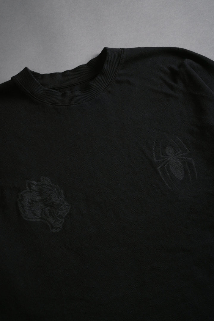 Webs and Shadows Premium Oversized Tee in Black