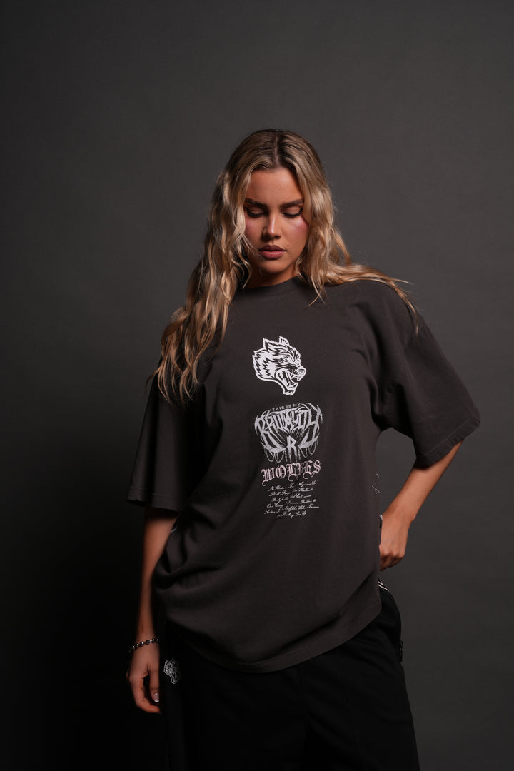 Brutality "Premium" Oversized Tee in Wolf Gray