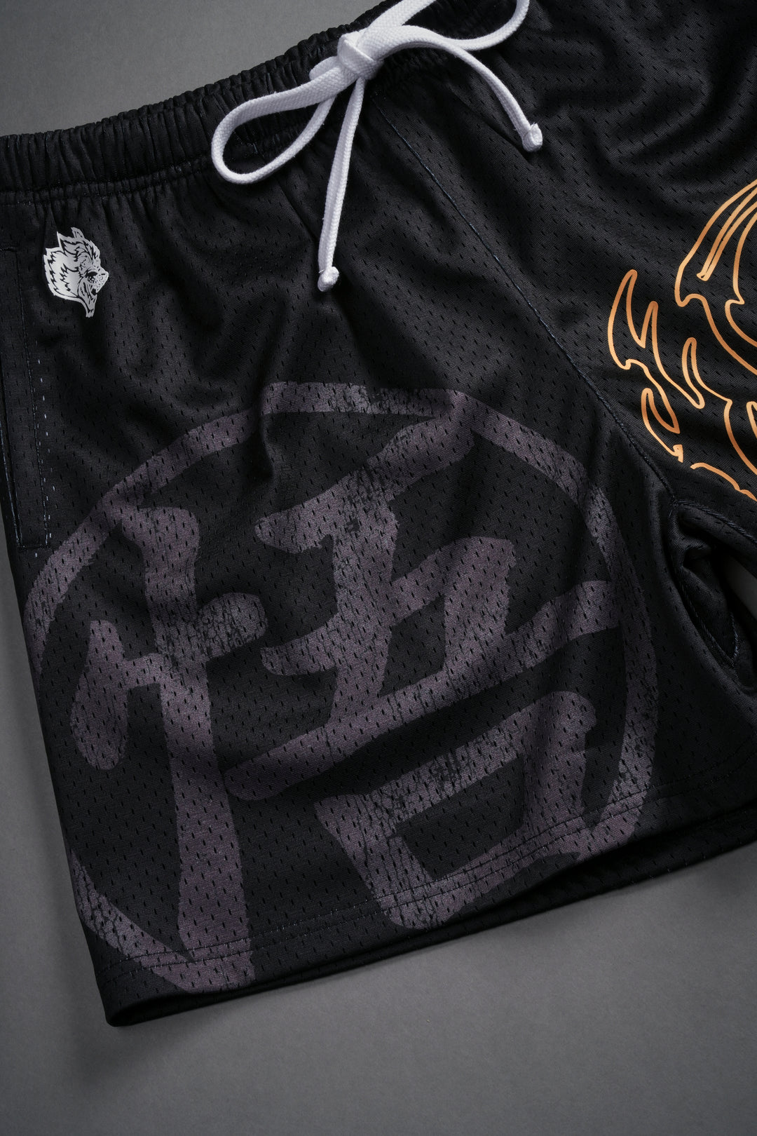 Go Wolves Mesh Shorts in Black