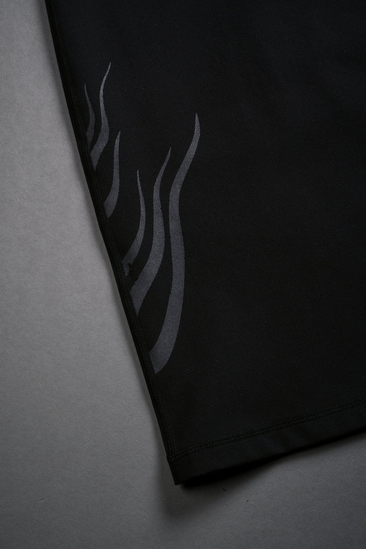 Single Wolf Wide Leg Energy Pants in Black