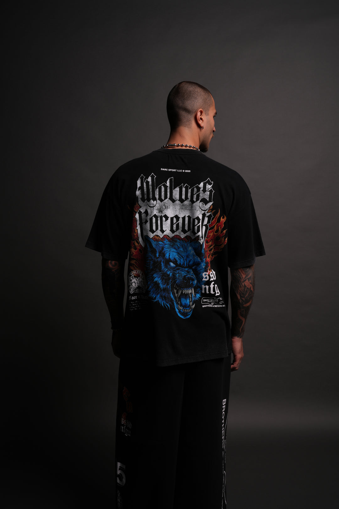 Death Wolf "Premium" Oversized Tee in Black