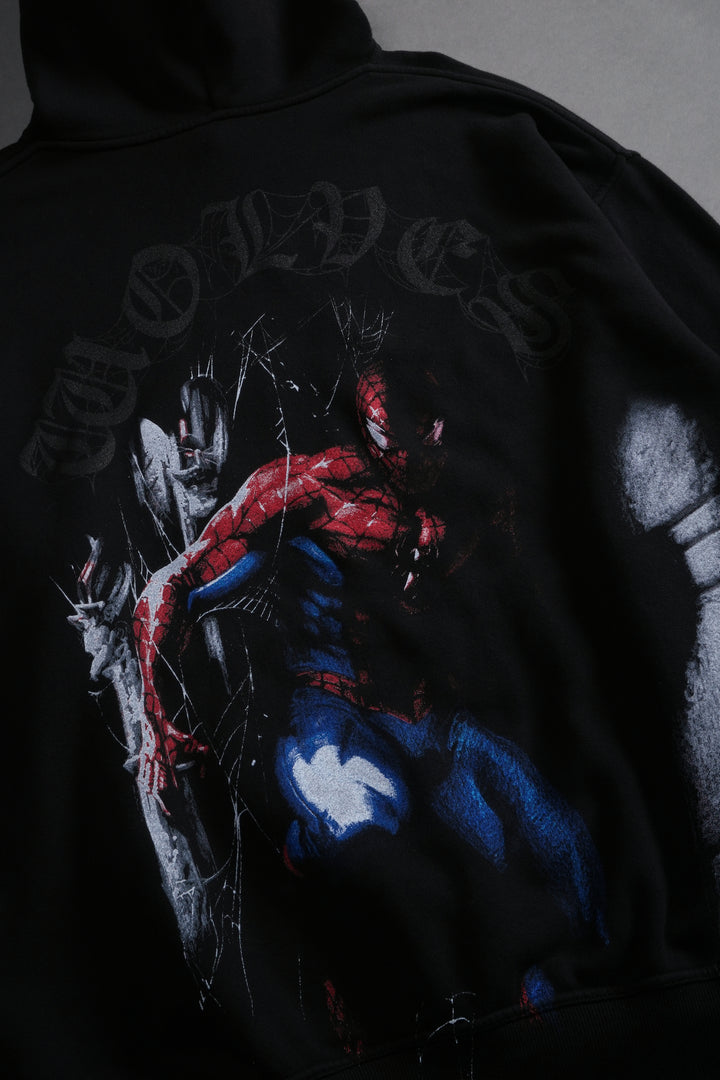 Webs and Shadows "Pierce" Hoodie in Black