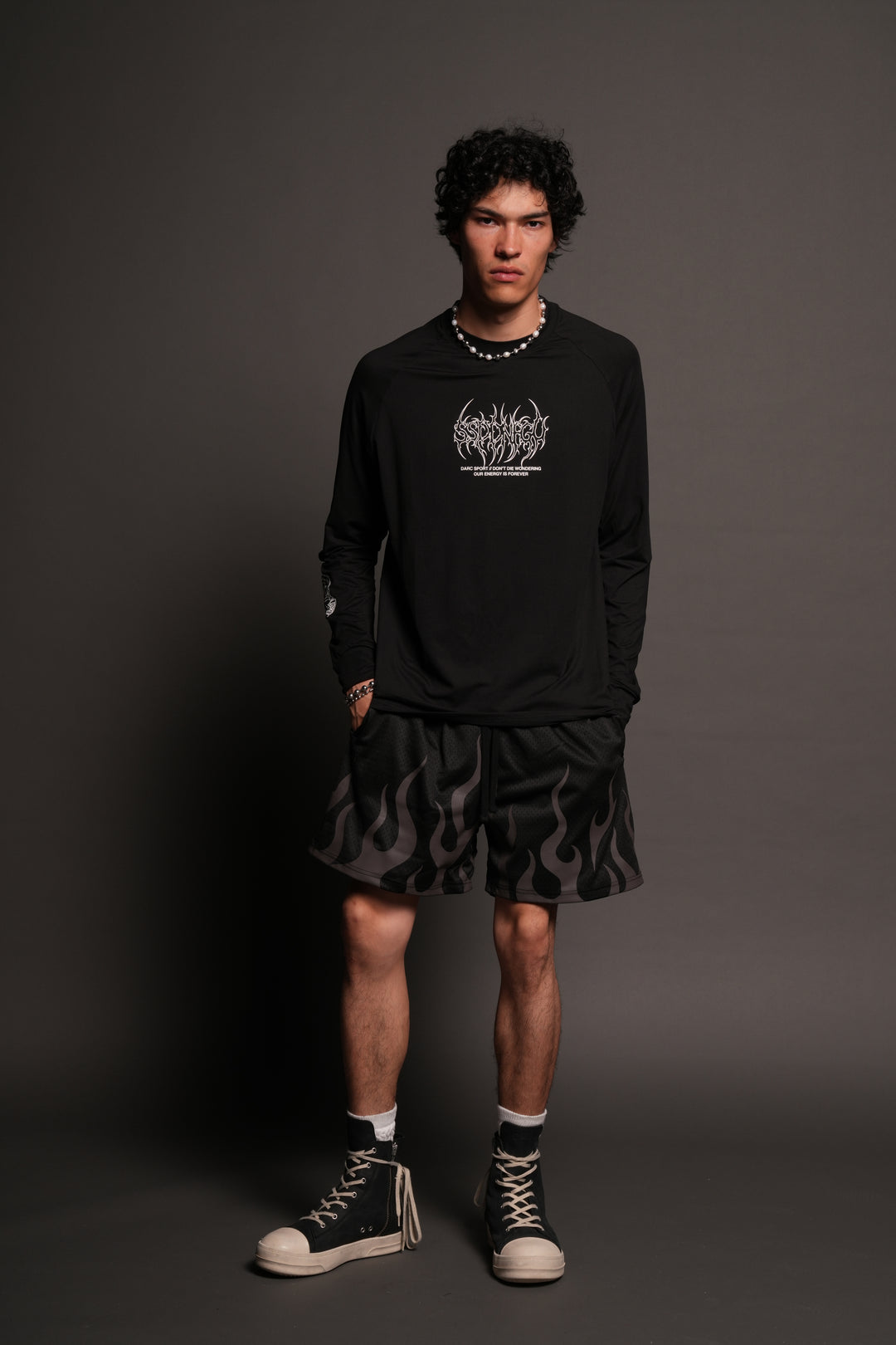Hesh Mantra Dry Wolf Raglan Ls Tee In Black