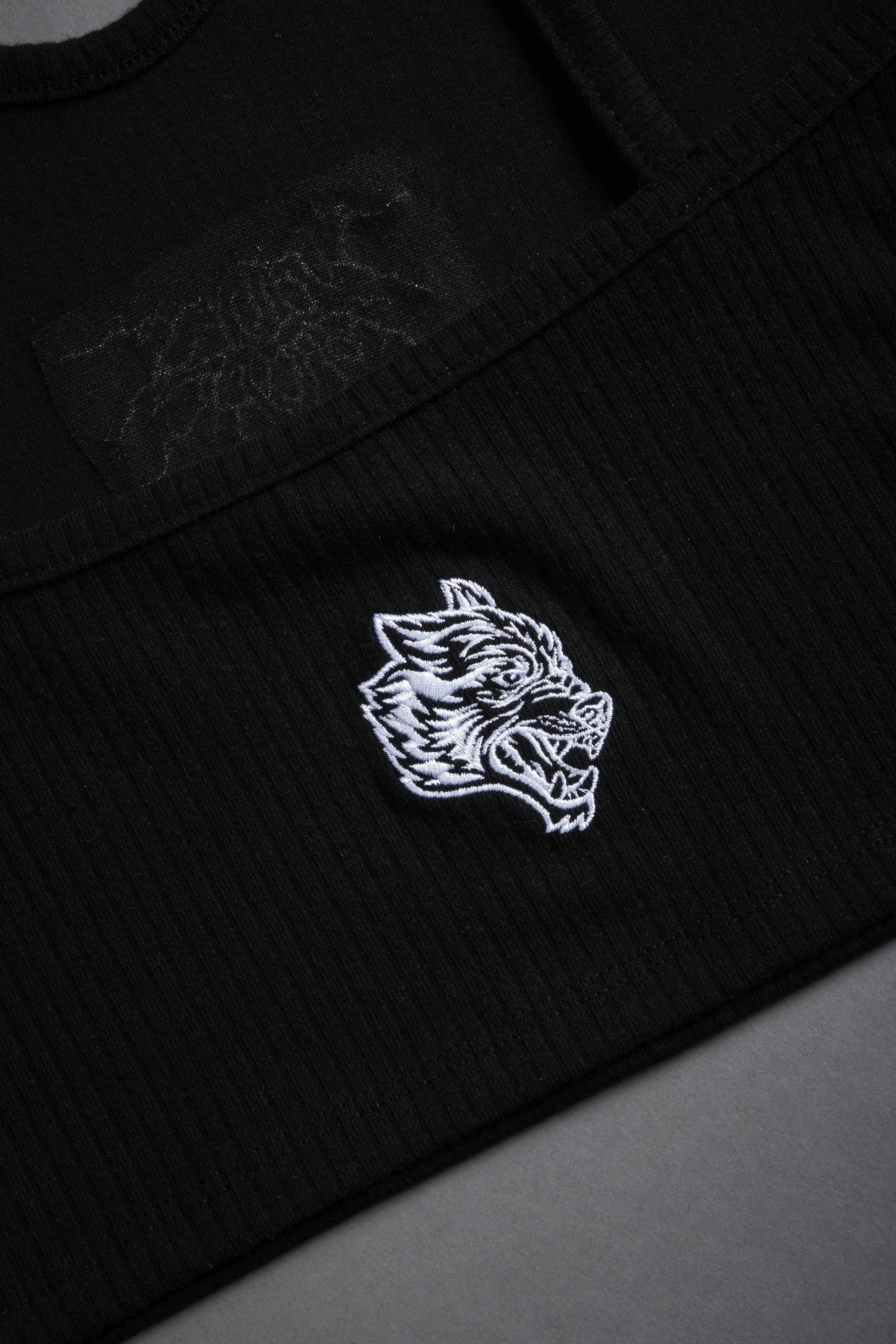 Forged From Iron Spaghetti Crop Tank in Black