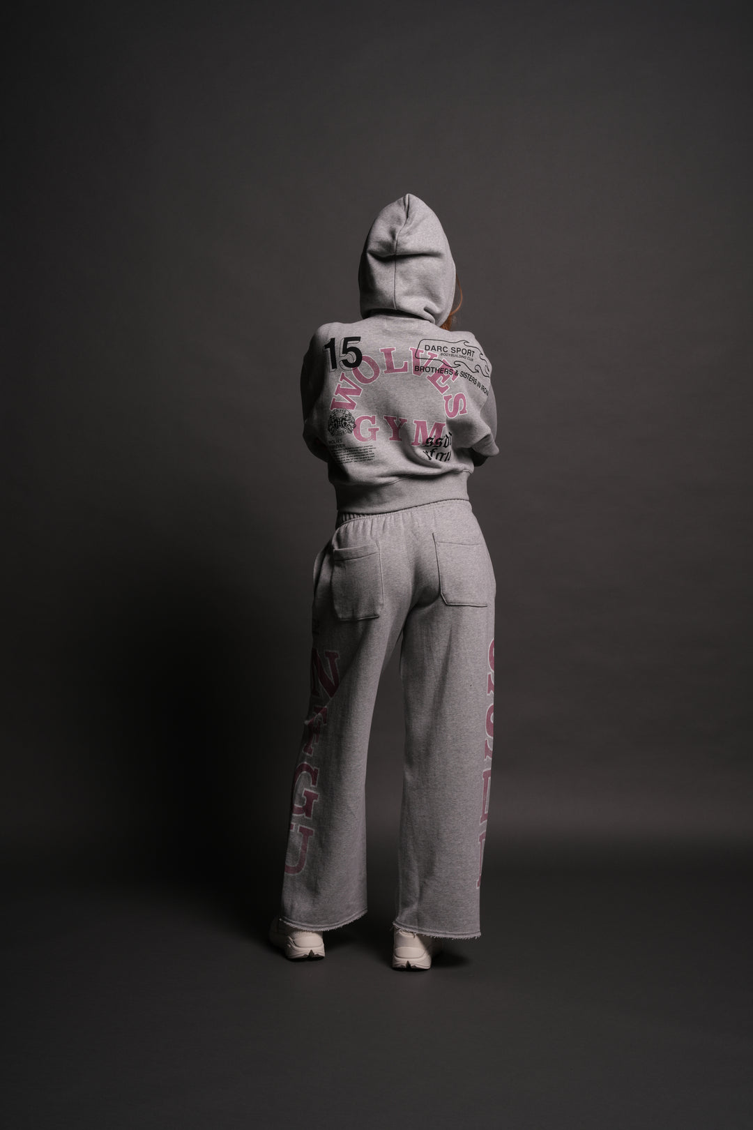 Wolves Gym V2 "Sage" Cropped Zip Hoodie in Light Athletic Gray