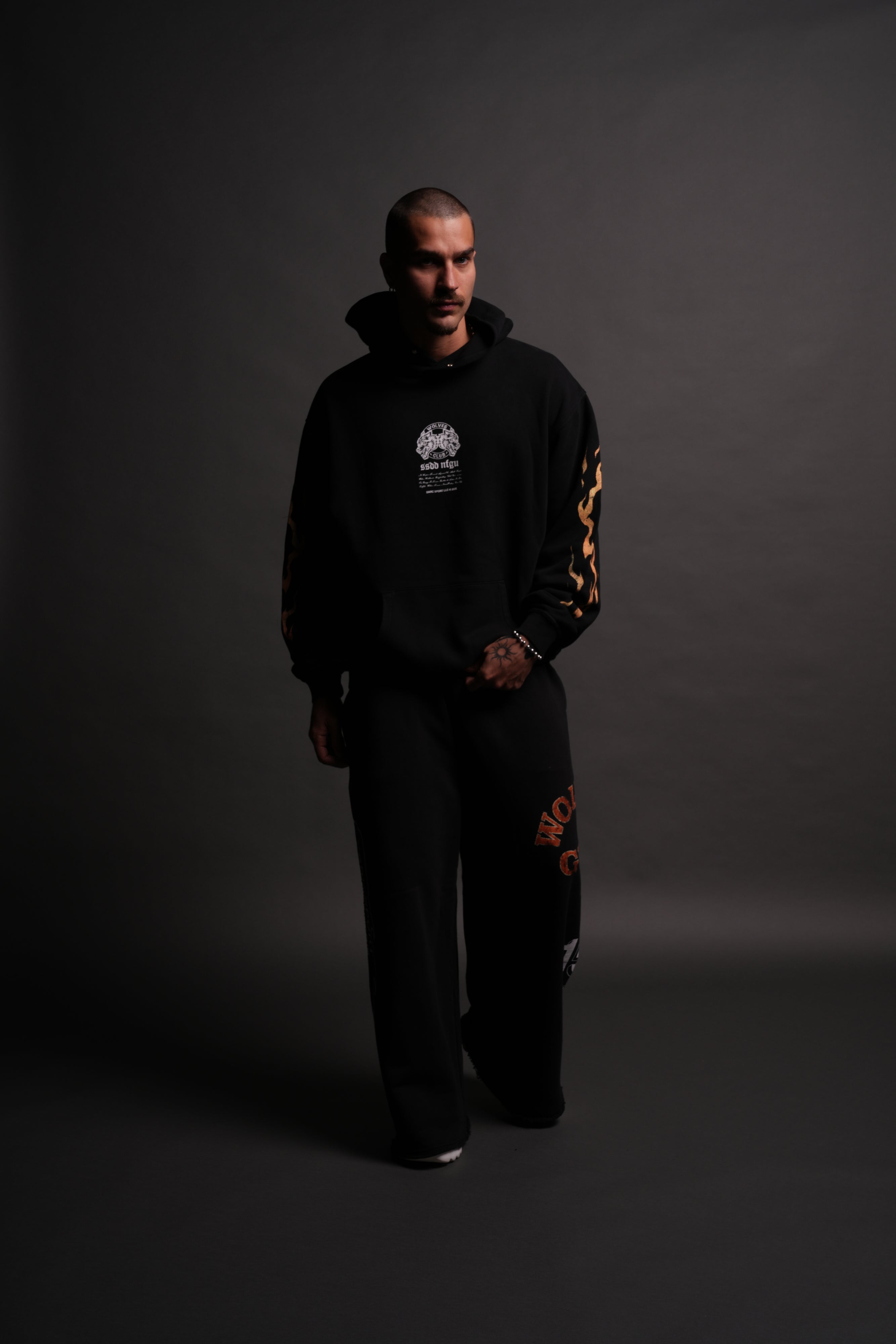 Death Face "Pierce" Hoodie in Black