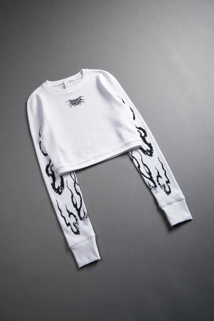 Darc Infernal Cropped Thermal L/S in White