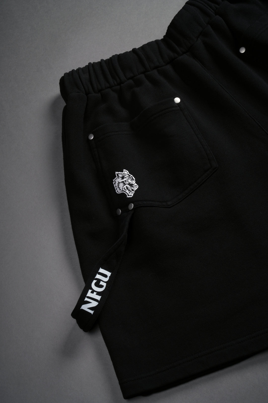 NFGU Forever Rivet Fleece Shorts in Black