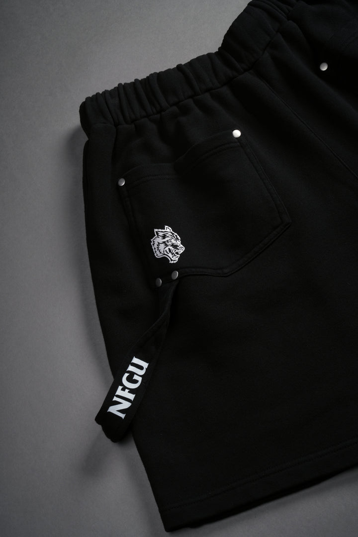 NFGU Forever Rivet Fleece Shorts in Black