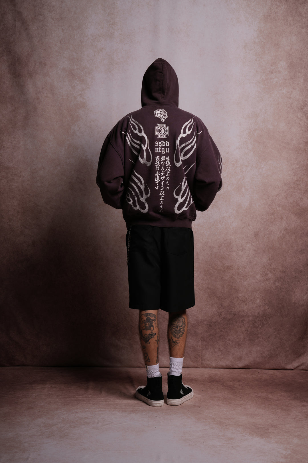 Oni Fire "Grunge" Hoodie in Darc Garnet Horizon Sun Fade