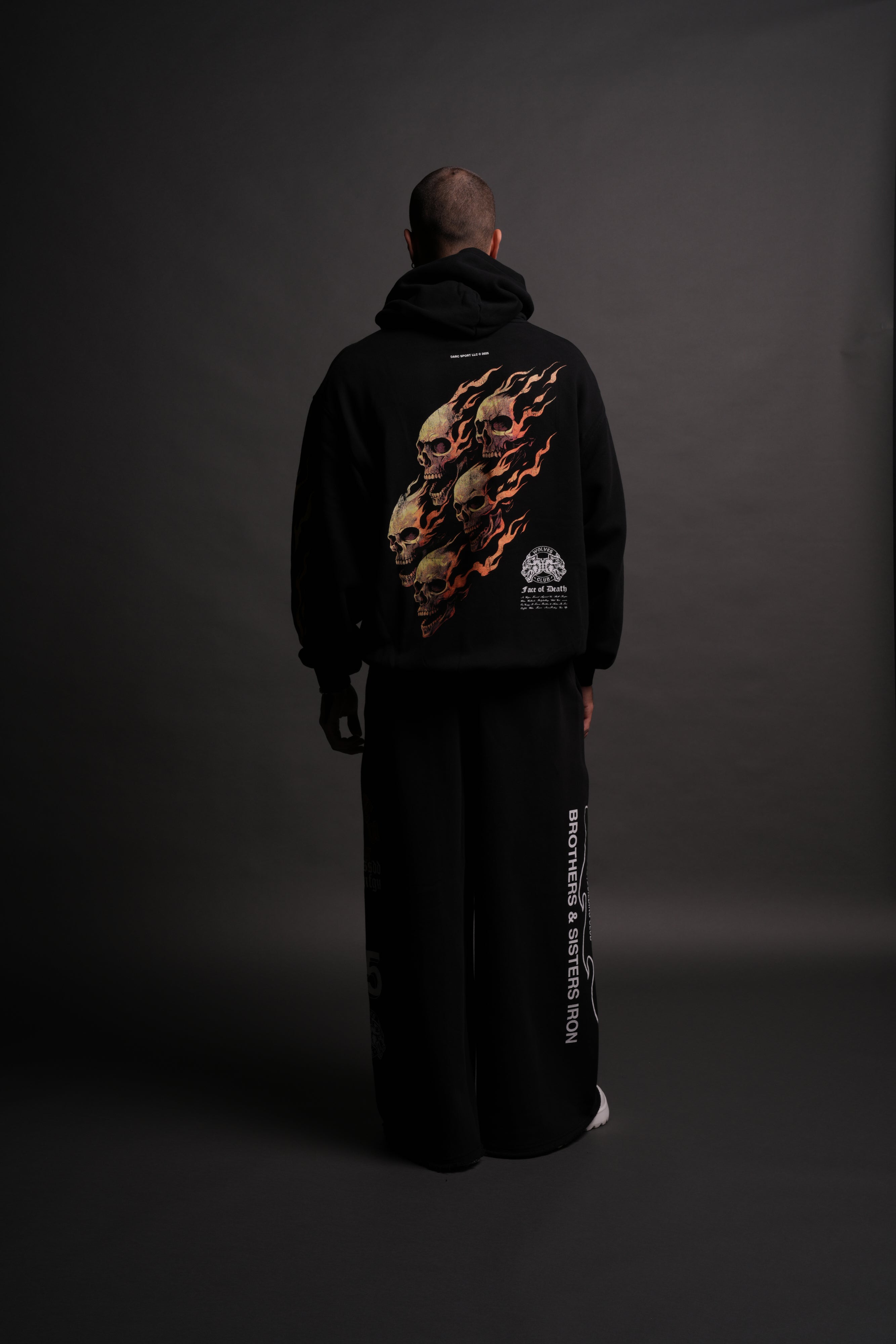 Death Face "Pierce" Hoodie in Black