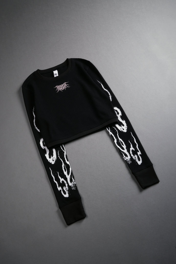 Darc Infernal Cropped Thermal L/S in Black