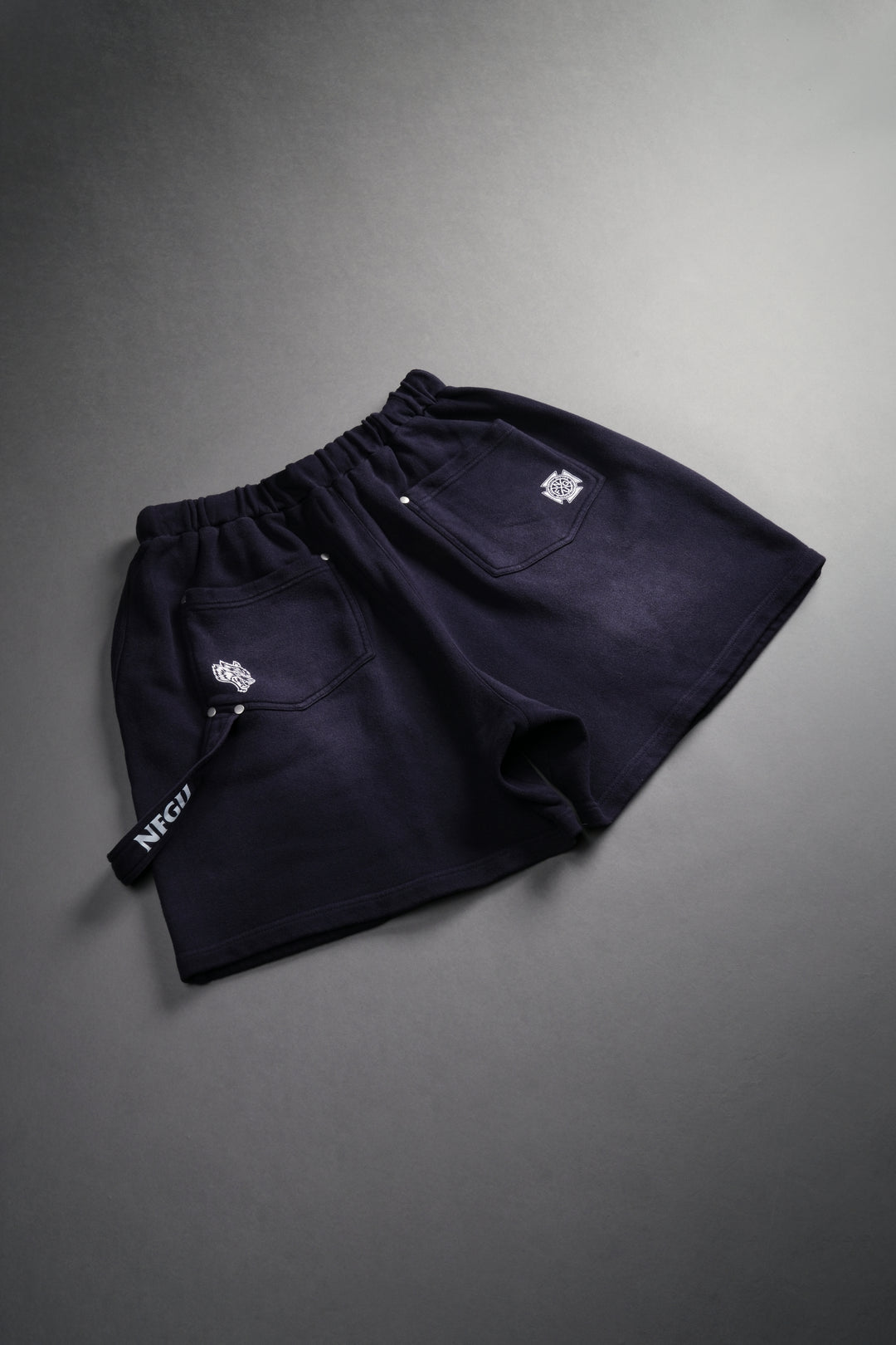 NFGU Forever Rivet Fleece Shorts in Nightshade Sun Fade