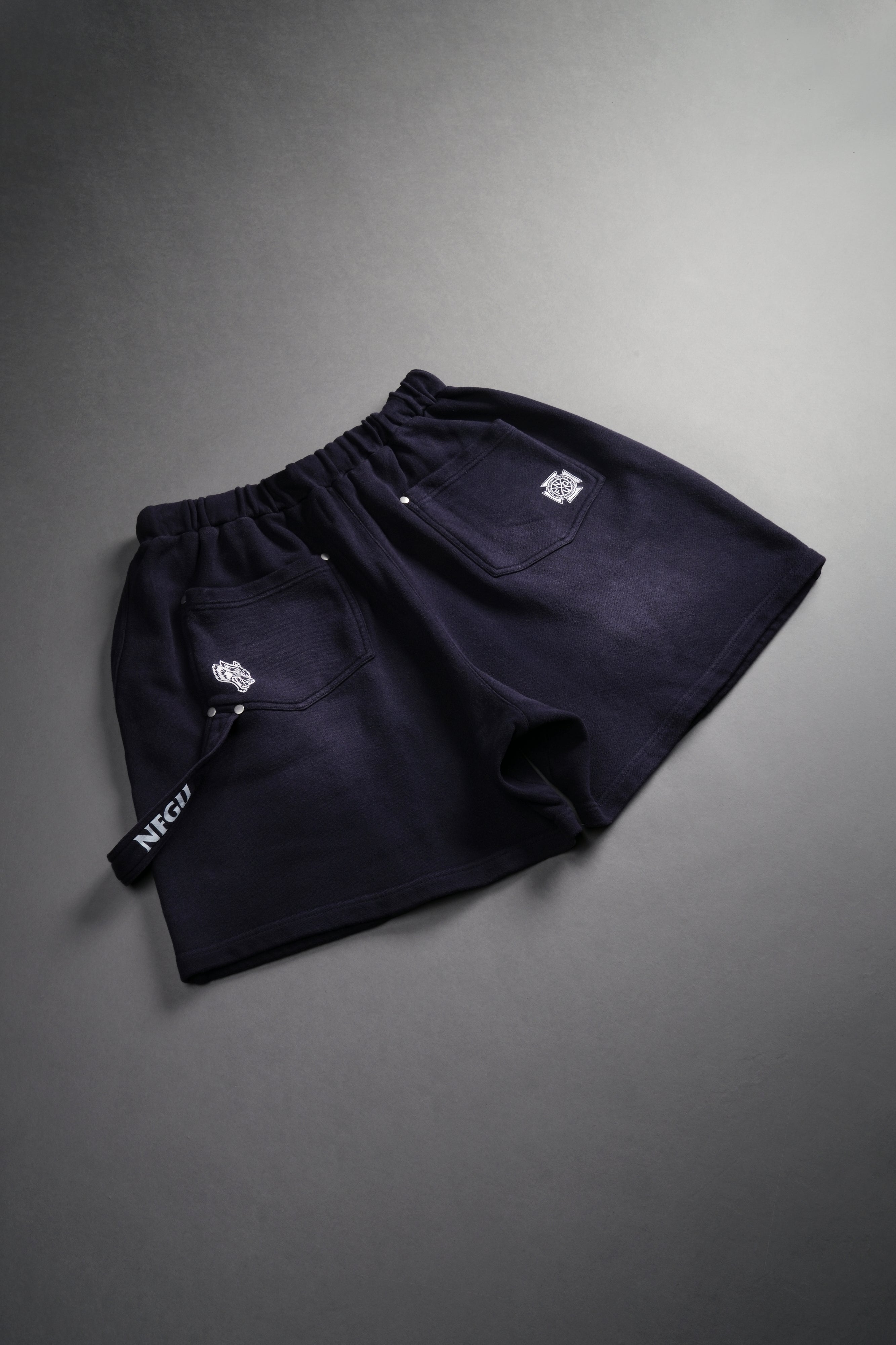 NFGU Forever Rivet Fleece Shorts in Nightshade Sun Fade