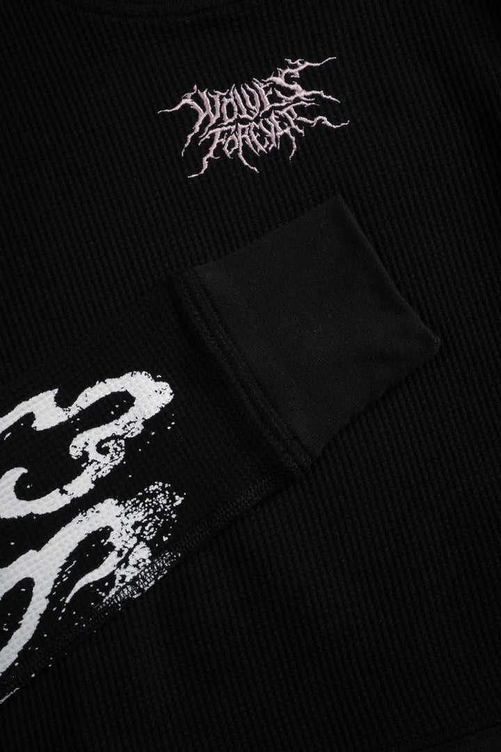 Darc Infernal Cropped Thermal L/S in Black